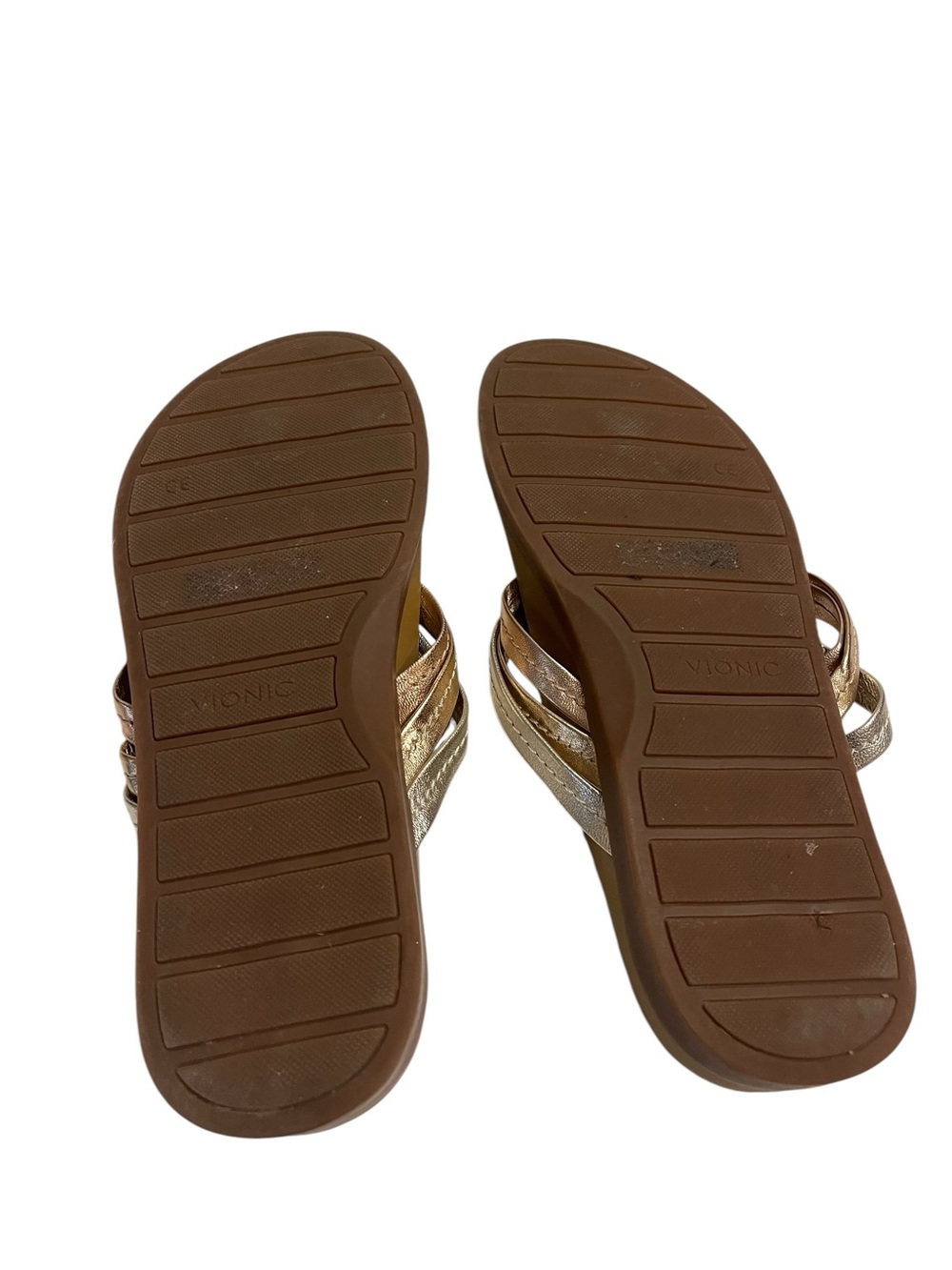 Vionic Multi Metallic Strappy Thong Sandals Flip Flops - Picture 5 of 6